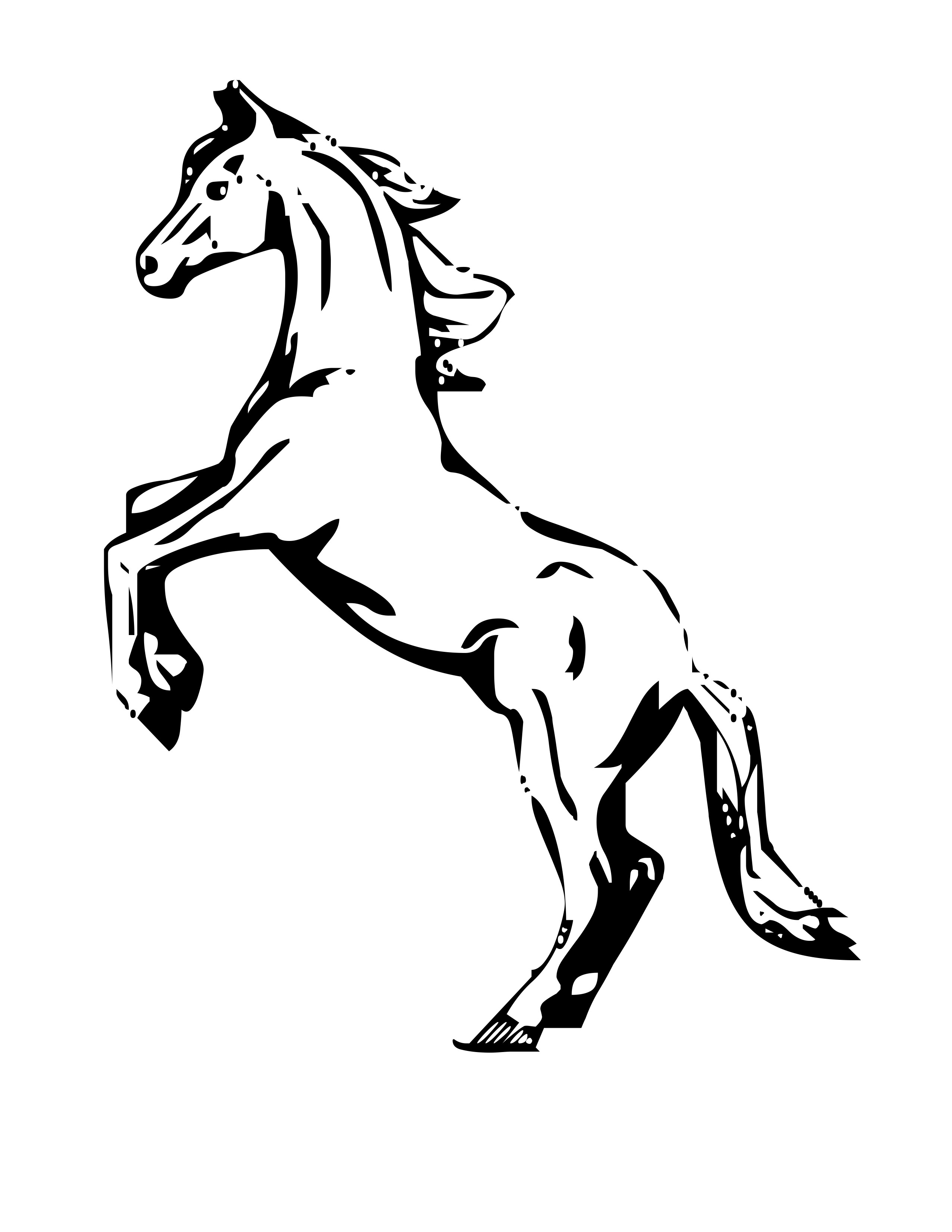 horse 1 coloring page