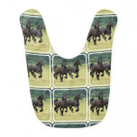 Black Horse Baby Bib